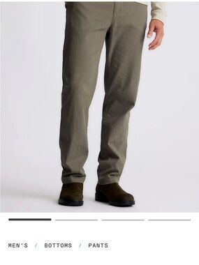 Free Fly Apparel Men's Olive Straight-Leg Chinos 36x32 NWT
